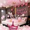 Happy Birthday Balloon Banner, 16 Inch Light Pink Mylar Foil Letter Balloons, Reusable Birthday Decorations
